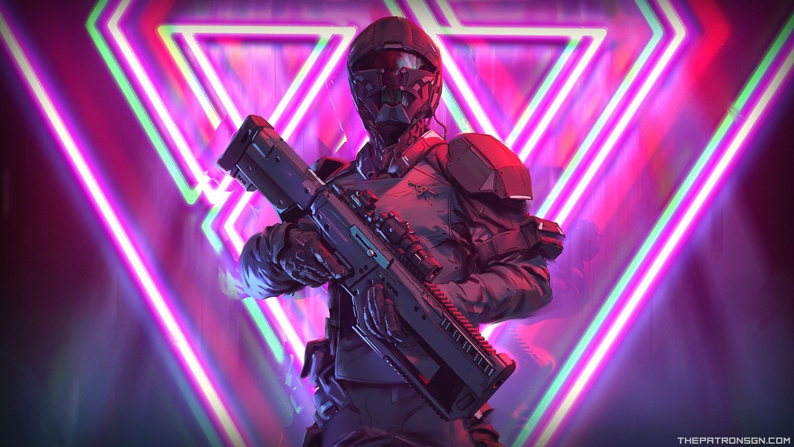 Neon Armor wallpaper